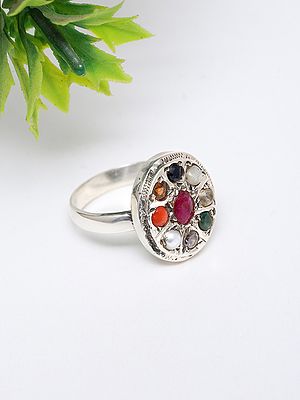 Oval Shape Navaratna Ring