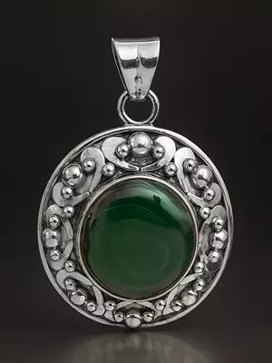 Malachite Round Pendant