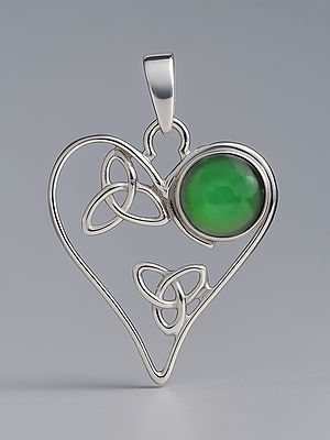 Heart-Shape Pendant with Gems | Carnelian Pendants