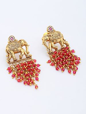 Elephant Design Chandbali Earrings