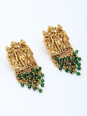 Brass Ram Darbar Chandbali Earrings