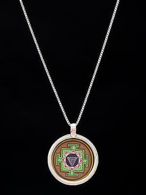 Maa Kali Yantra Miniature Painting Pendant