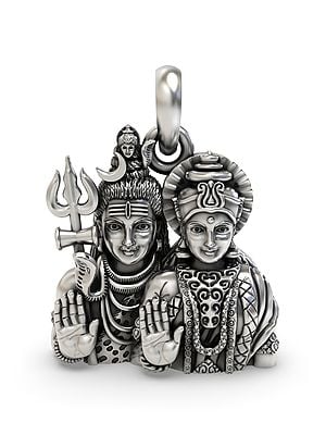 Blessing Lord Shiva and Goddess Parvati Pendant