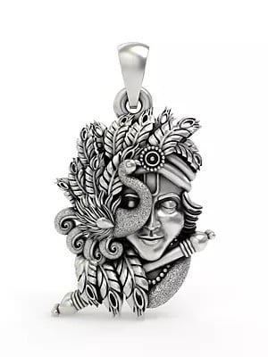 Flute Krishna with Peacock Pendant