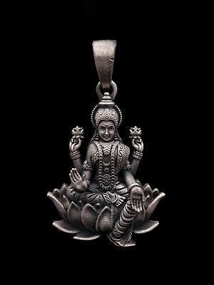 Goddess Lakshmi Seated on Lotus Pendant