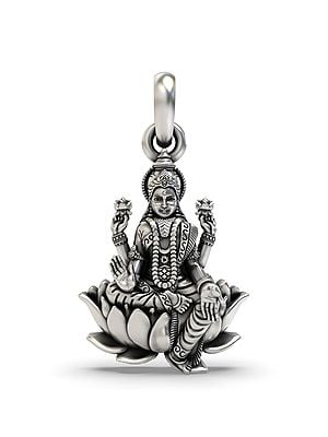 Goddess Lakshmi Seated on Lotus Pendant