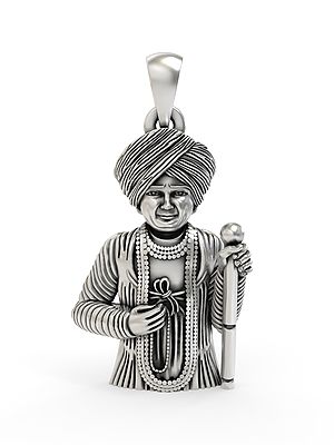Jalaram Bapa Sterling Silver Pendant