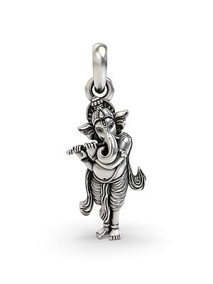Ganesha Playing Flute Pendant