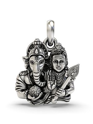 Lord Ganesha and Lord Kartikeya pendant