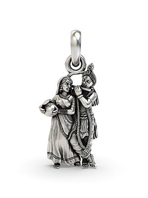 Fluting Krishna with Radha Pendant