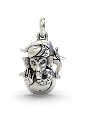 Om Ganesha Sterling Silver Pendant