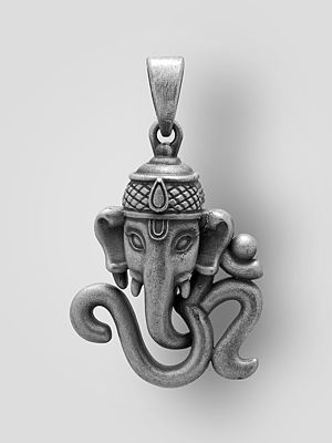 Om Ganesha Sterling Silver Pendant