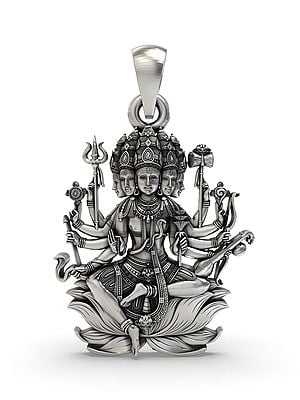 Panchmukhi Lord Shiva Sterling Silver Pendant