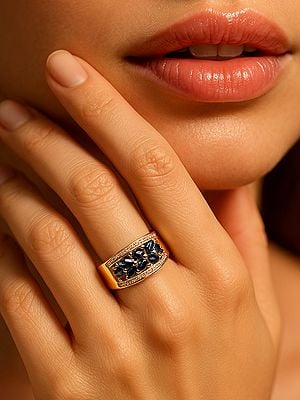 Marquise Cut Blue Sapphire Ring