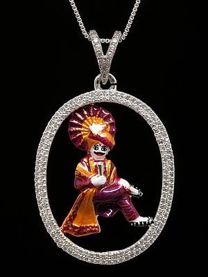 Mama Dev Enamel Sterling Silver Pendant