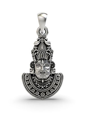 Shree Khatu Shyam Sterling Silver Pendant