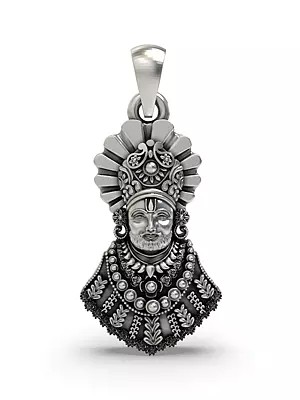 Khatu Shyam Baba Sterling Silver Pendant