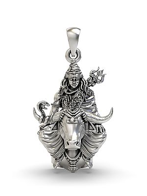 Mahadev Seated on Nandi Pendant