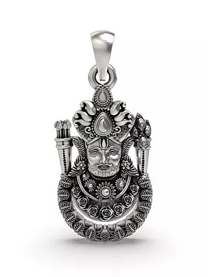 Shree Khatu Shyam Sterling Silver Pendant