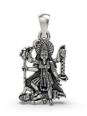 Adya Mahakali Sterling Silver Pendant