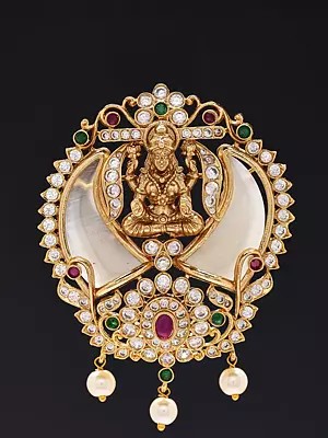 Kundan Stone Studded Goddess Laxmi Jadai BIllai (Juda Pin)