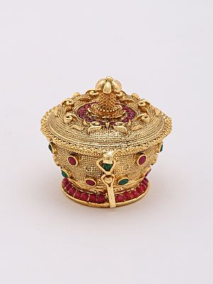 Bridal Sindoor Box Brass Kumkum Box