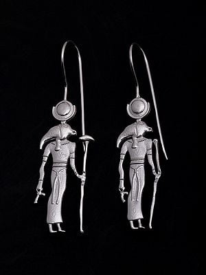 Sterling Silver Egyptian Tribal Earrings