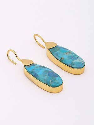 Sterling Silver Faceted Turquoise Hook Earrings