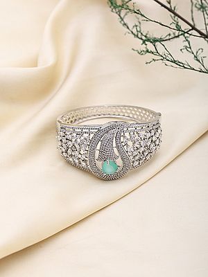 Mango Design American Diamond Statement Cuff Bracelet