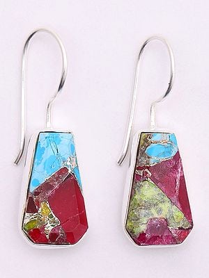 Sterling Silver Earrings with Copper Turquoise