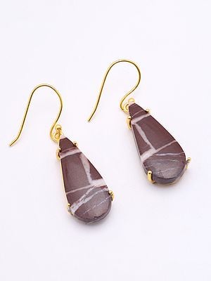 Teardrop Shape Kona Jasper Hook Earrings