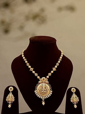 Blessing Lord Ganesha Long Necklace and Earrings Set