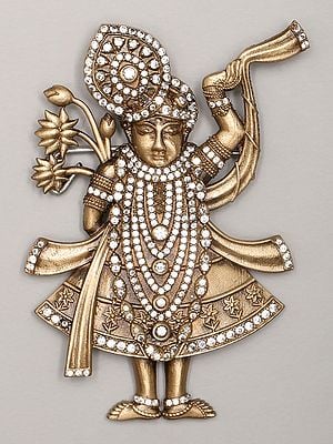 Stone Studded Divine Shrinathji Brooch