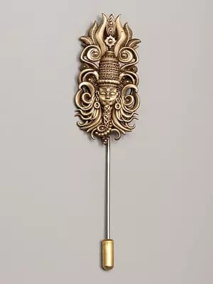 Brass Egypt Man Lapel Pin