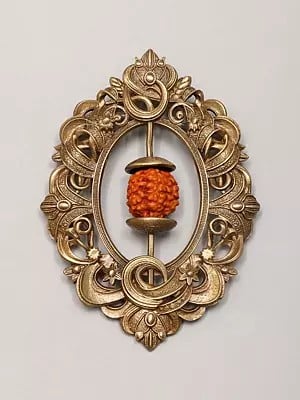 Floral Design Rudraksha Brooch