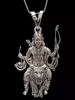 Ayyappa Swamy Seated on Tiger Pendant