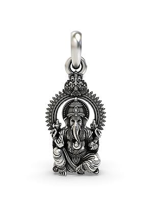 Seated Chaturbhuja Lord Ganesha Pendant
