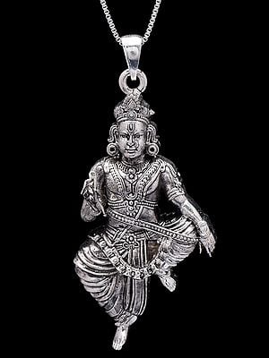 Lord Sastha Sterling Silver Pendant