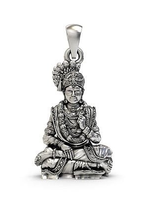 God Swaminarayan Sterling Silver Pendant