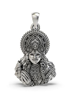 Lord Rama Bust Sterling Silver Pendant