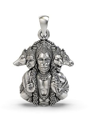 Panchamukhi Lord Hanuman Bust Pendant