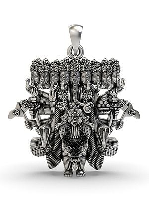 Nine Head Lord Ganesha Pendant