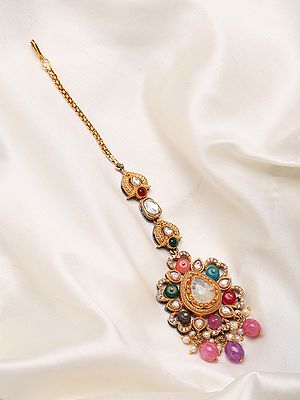 Multicolor Stone Studded Mangtika