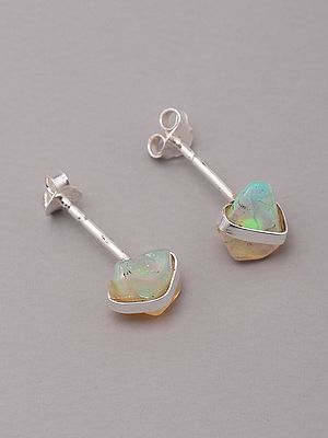 Raw Ethiopian Opal Stud Earrings