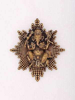 Chaturbhuja Lord Ganesha Brooch