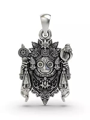 Lord Jagannath Sterling Silver Pendant