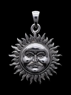 God Sun Sterling Silver Pendant