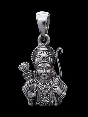 Lord Ram Bust Stelring Silver Pendant