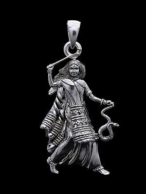 Mogal Maa Sterling Silver Pendant (Rare Goddess of India)