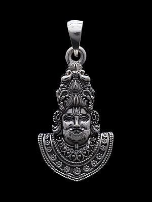 Shree Khatu Shyam Sterling Silver Pendant